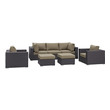 outdoor chaise lounges Modway Furniture Sofa Sectionals Espresso Mocha