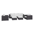 outdoor seating area furniture Modway Furniture Sofa Sectionals Espresso White