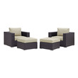 patio porch furniture sets 3 pieces Modway Furniture Sofa Sectionals Espresso Beige