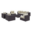 at home patio furniture sets Modway Furniture Sofa Sectionals Espresso Beige