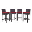 outdoor metal pub table sets Modway Furniture Bar and Dining Espresso red