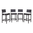 wicker bar height patio set Modway Furniture Bar and Dining Espresso White