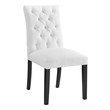 beige velvet chair Modway Furniture Dining Chairs White