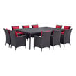 portable dining set Modway Furniture Bar and Dining Espresso Red