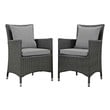 Dining Room Sets Modway Furniture Sojourn Canvas Gray EEI-2242-CHC-GRY-SET 889654139348 Bar and Dining Gray Grey Set of 2 Set of 3 Set of 4 Set Dining Canvas Gray Gray 