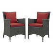 two seat dinette sets Modway Furniture Bar and Dining Canvas Red
