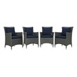 dining room table and 8 chairs Modway Furniture Bar and Dining Canvas Navy