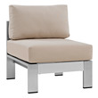 Outdoor Chairs and Stools Modway Furniture Shore Silver Beige EEI-2263-SLV-BEI 889654064916 Sofa Sectionals Beige Black ebonyCream beige i Aluminum Frame Aluminum Frame Aluminum Plastic Armless Complete Vanity Sets 