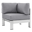 garden furniture l shaped sofa Modway Furniture Sofa Sectionals Silver Gray