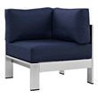 piece patio set Modway Furniture Sofa Sectionals Silver Navy