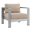 contemporary accent chairs Modway Furniture Sofa Sectionals Chairs Silver Beige