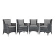 Dining Room Sets Modway Furniture Summon Canvas Gray EEI-2314-GRY-GRY-SET 889654002130 Bar and Dining Gray Grey Set of 2 Set of 3 Set of 4 Set Dining Canvas Gray Gray 