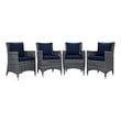 fold out table and chairs Modway Furniture Bar and Dining Canvas Navy