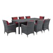 wicker dining chairs for sale Modway Furniture Bar and Dining Canvas Red