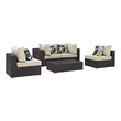 modway pillow Modway Furniture Sofa Sectionals Espresso Beige