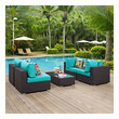 black and white outdoor set Modway Furniture Sofa Sectionals Espresso Turquoise