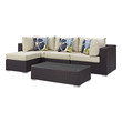 furniture balcony Modway Furniture Sofa Sectionals Espresso Beige