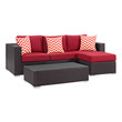best sleeper sectional with storage Modway Furniture Sofa Sectionals Espresso Red