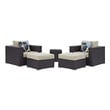 outdoor patio set for 4 Modway Furniture Sofa Sectionals Espresso Beige