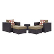 grey corner outdoor sofa Modway Furniture Sofa Sectionals Espresso Mocha
