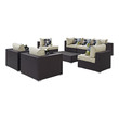 patio brand Modway Furniture Sofa Sectionals Espresso Beige