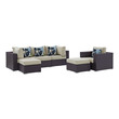 outdoor patio armchairs Modway Furniture Sofa Sectionals Espresso Beige