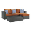 black patio furniture set Modway Furniture Sofa Sectionals Canvas Tuscan