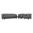 leather sectional sleeper sofa with chaise Modway Furniture Sofas and Armchairs Gray