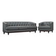 pullout couch Modway Furniture Sofas and Armchairs Gray