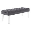 small wood accent stool Modway Furniture Benches and Stools Gray