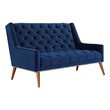 blue leather sectional sofa Modway Furniture Sofas and Armchairs Navy