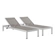 garden sofa l shape Modway Furniture Daybeds and Lounges Silver Gray