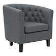 leather chaise lounge Modway Furniture Sofas and Armchairs Gray