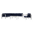 outdoor furniture backyard Modway Furniture Sofa Sectionals Silver Navy