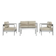 corner garden sofa and table Modway Furniture Sofa Sectionals Silver Beige