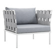 reading chair and ottoman Modway Furniture Sofa Sectionals Chairs White Gray