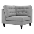 leather sofa with left chaise Modway Furniture Living Room Sets Light Gray