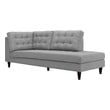 red sofa with chaise Modway Furniture Sofas and Armchairs Light Gray