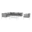 loveseat sofa outdoor Modway Furniture Sofa Sectionals White Gray