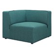 armless sectional couch Modway Furniture Sofas and Armchairs Teal