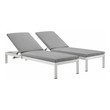 outdoor patio seating area Modway Furniture Daybeds and Lounges Silver Gray
