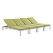 deck sectional couch Modway Furniture Daybeds and Lounges Silver Peridot
