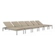 white patio conversation set Modway Furniture Daybeds and Lounges Silver Beige