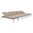 black and white outdoor furniture set Modway Furniture Daybeds and Lounges Silver Mocha