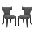 white farmhouse table and chairs Modway Furniture Dining Chairs Gray