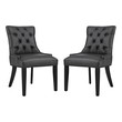 small bench and table set Modway Furniture Dining Chairs Black