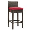swivel bar stool chairs with backs Modway Furniture Bar and Dining Bar Chairs and Stools Brown Red