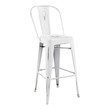 metal high stools Modway Furniture Bar and Counter Stools White