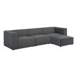 sleeper sectional couch Modway Furniture Sofas and Armchairs Gray