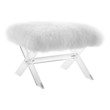 upholstered shoe bench Modway Furniture Benches and Stools Clear White